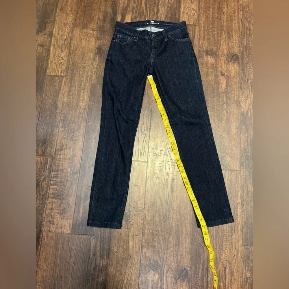 7 For All ManKind Roxanne Skinny Jeans Size 24 Color Dark Blue - Picture 13 of 13